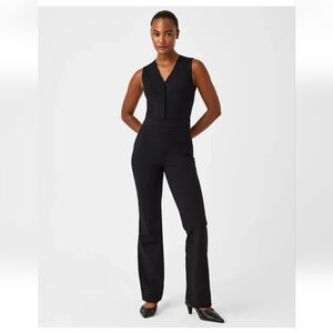 SPANX | The Perfect Sleeveless Jumpsuit V-neck Black Sz MEDIUM